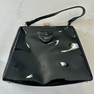 Vintage Black Patent Bag